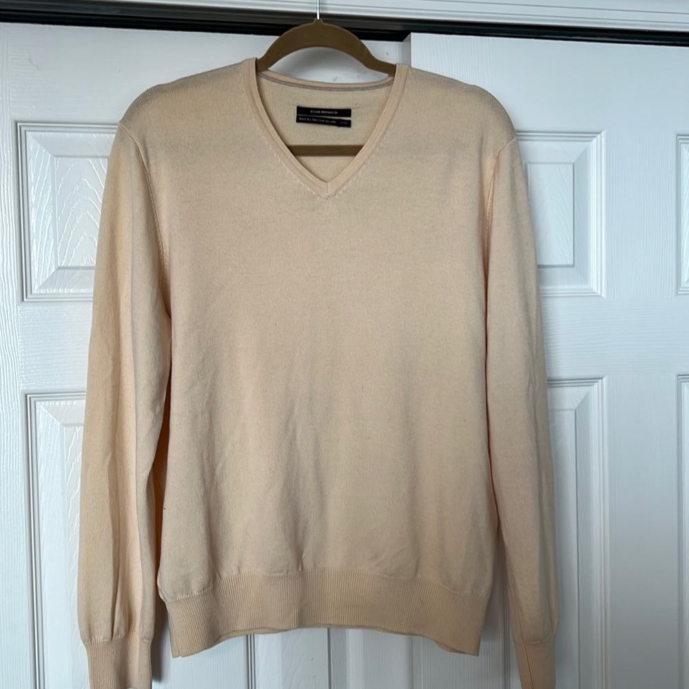 Club Monaco Cream V Neck Sweater